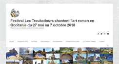 Desktop Screenshot of festival-troubadoursartroman.fr
