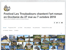 Tablet Screenshot of festival-troubadoursartroman.fr